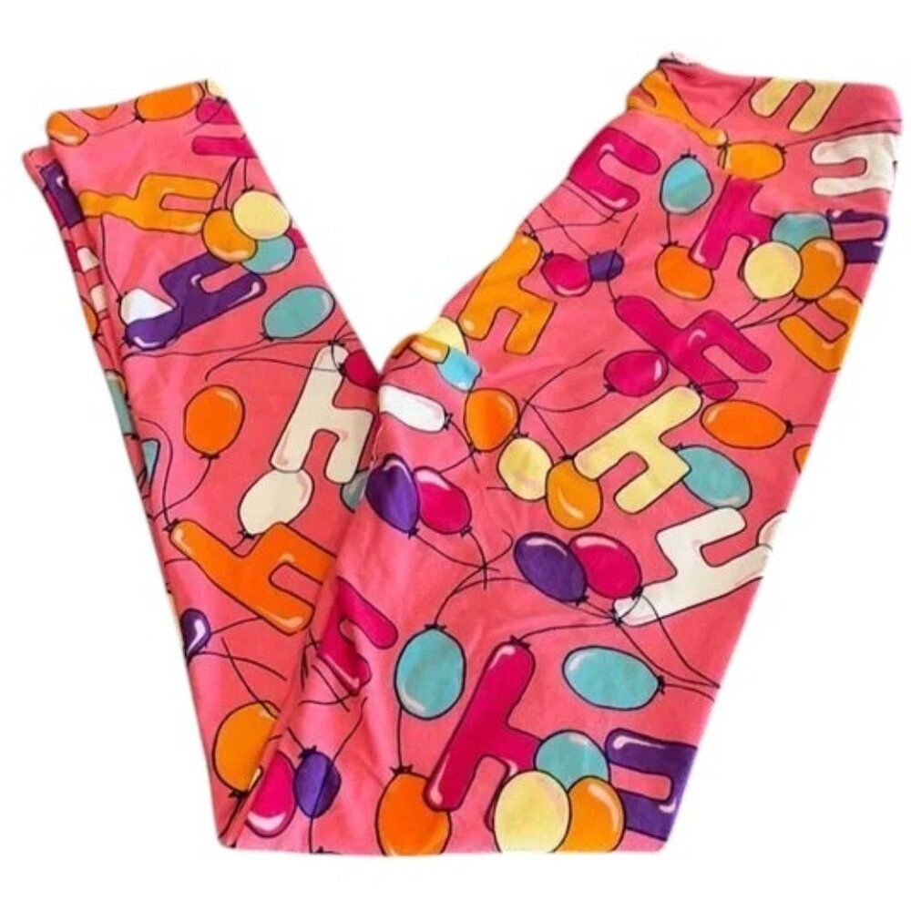 LuLaRoe 4th Anniversary Balloon Animal Birthday Leggings